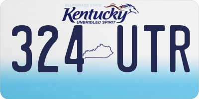 KY license plate 324UTR