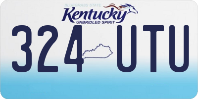 KY license plate 324UTU