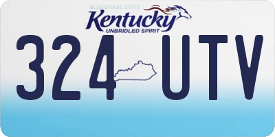 KY license plate 324UTV