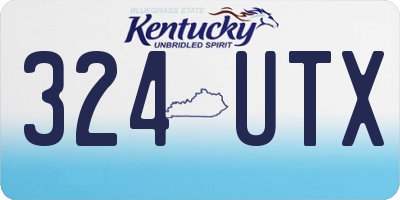 KY license plate 324UTX