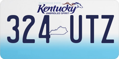 KY license plate 324UTZ