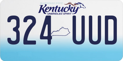 KY license plate 324UUD