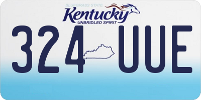KY license plate 324UUE