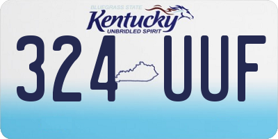 KY license plate 324UUF