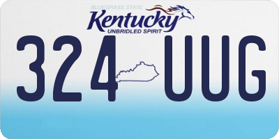 KY license plate 324UUG