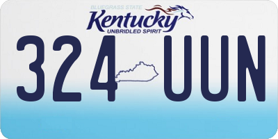 KY license plate 324UUN