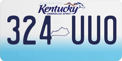 KY license plate 324UUO