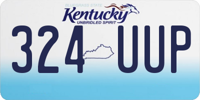 KY license plate 324UUP