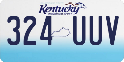 KY license plate 324UUV