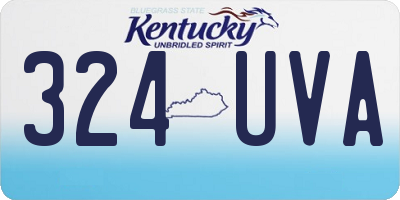 KY license plate 324UVA
