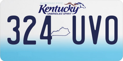 KY license plate 324UVO