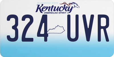 KY license plate 324UVR