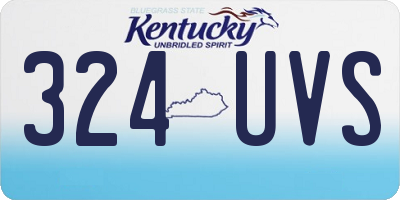 KY license plate 324UVS