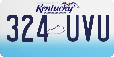 KY license plate 324UVU