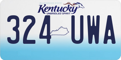 KY license plate 324UWA
