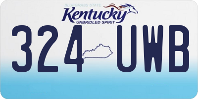 KY license plate 324UWB
