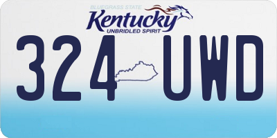 KY license plate 324UWD