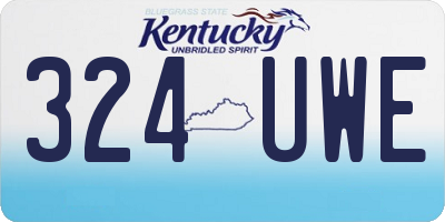 KY license plate 324UWE