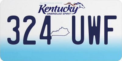 KY license plate 324UWF