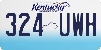 KY license plate 324UWH