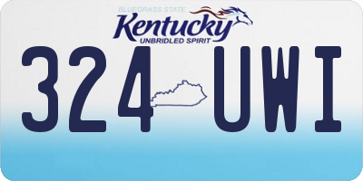 KY license plate 324UWI