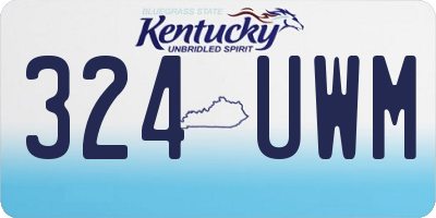 KY license plate 324UWM
