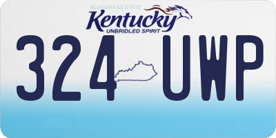 KY license plate 324UWP