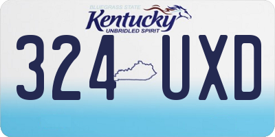 KY license plate 324UXD