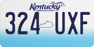 KY license plate 324UXF