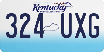 KY license plate 324UXG