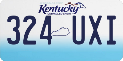 KY license plate 324UXI
