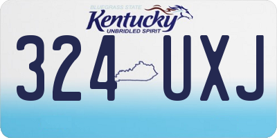 KY license plate 324UXJ