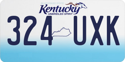KY license plate 324UXK