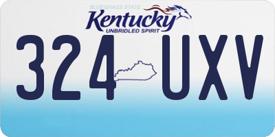 KY license plate 324UXV