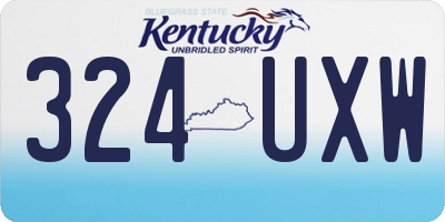 KY license plate 324UXW