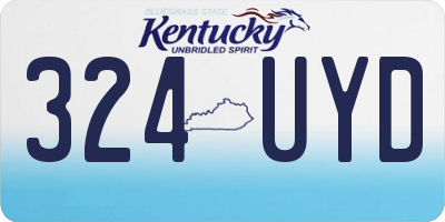 KY license plate 324UYD