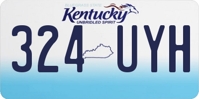 KY license plate 324UYH