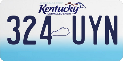 KY license plate 324UYN