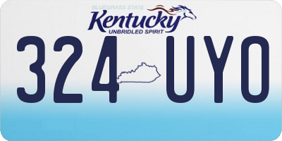 KY license plate 324UYO