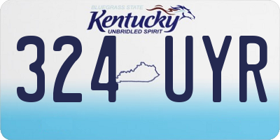 KY license plate 324UYR