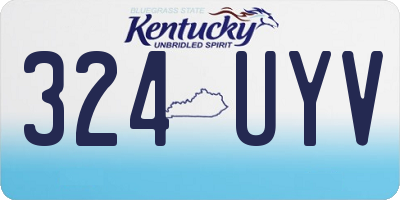 KY license plate 324UYV