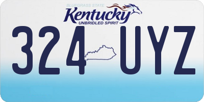 KY license plate 324UYZ