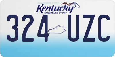 KY license plate 324UZC