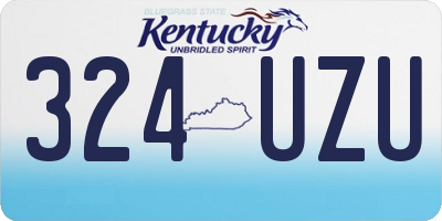 KY license plate 324UZU