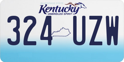 KY license plate 324UZW