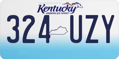 KY license plate 324UZY