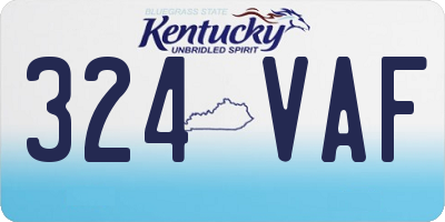 KY license plate 324VAF