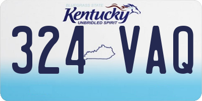 KY license plate 324VAQ