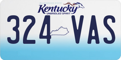 KY license plate 324VAS