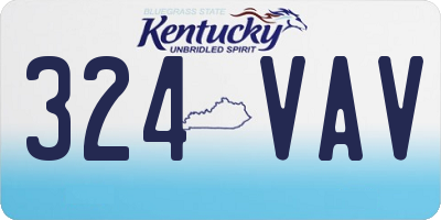 KY license plate 324VAV